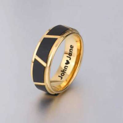 Tungsten Carbide Wedding Band with Engraving Profile Picture