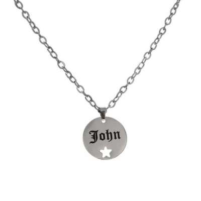 Women Engravable Necklace With Star Profile Picture